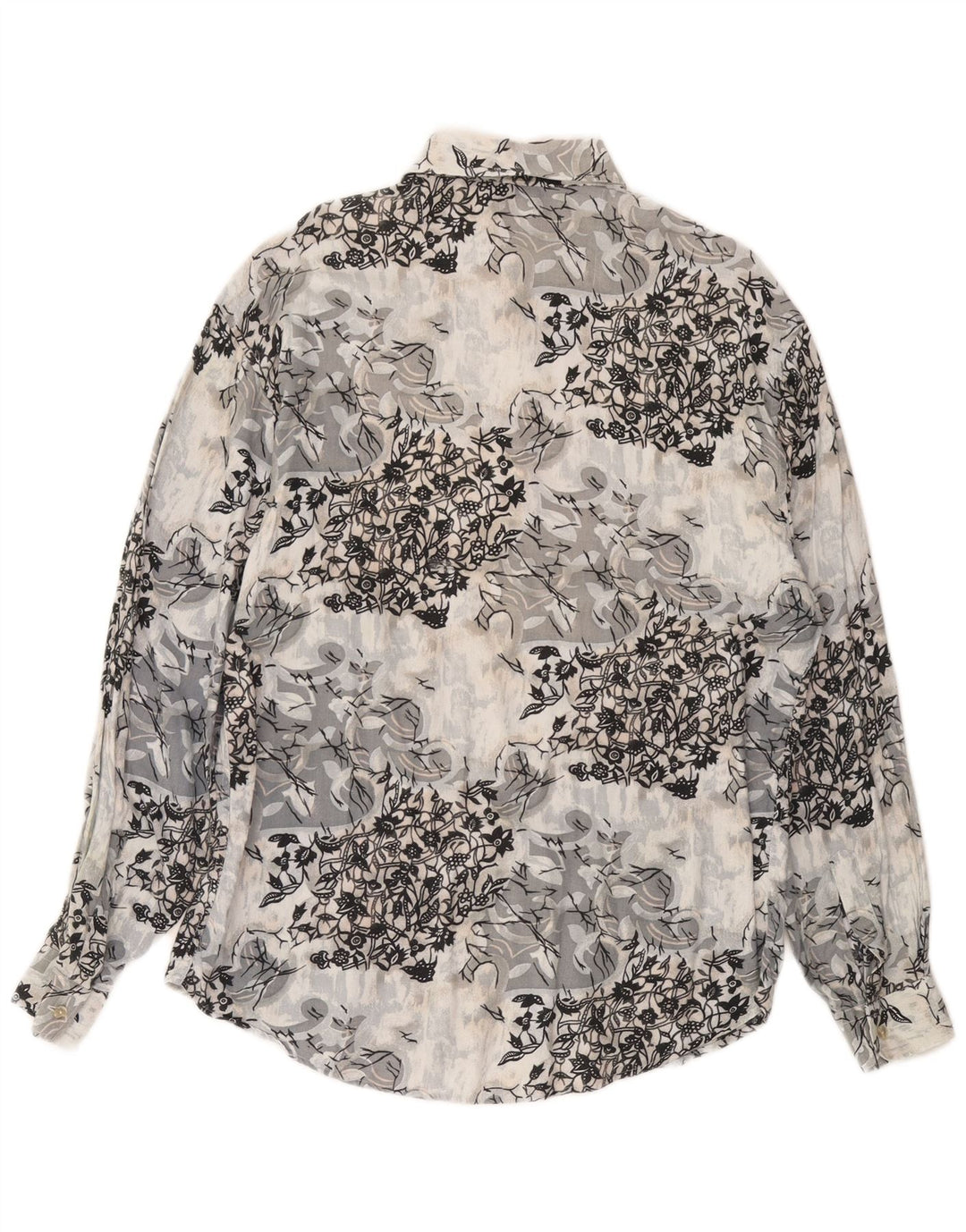 CRIVER Herreskjorte Medium Grey Floral Viscose