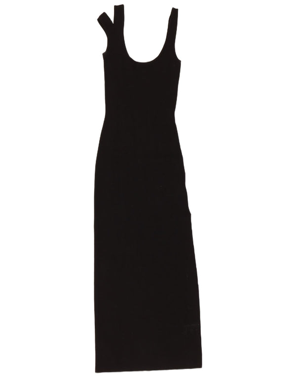 All Saints Dame Ærmeløs Bodycon Kjole UK 4 XS Sort Viscose