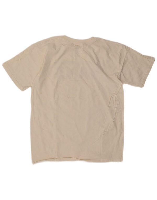 Vans Herre Grafisk T-Shirt Top Medium Hvid Bomuld