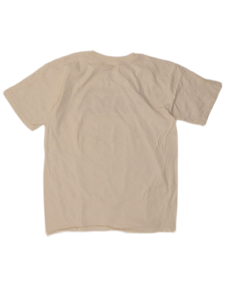 Vans Herre Grafisk T-Shirt Top Medium Hvid Bomuld