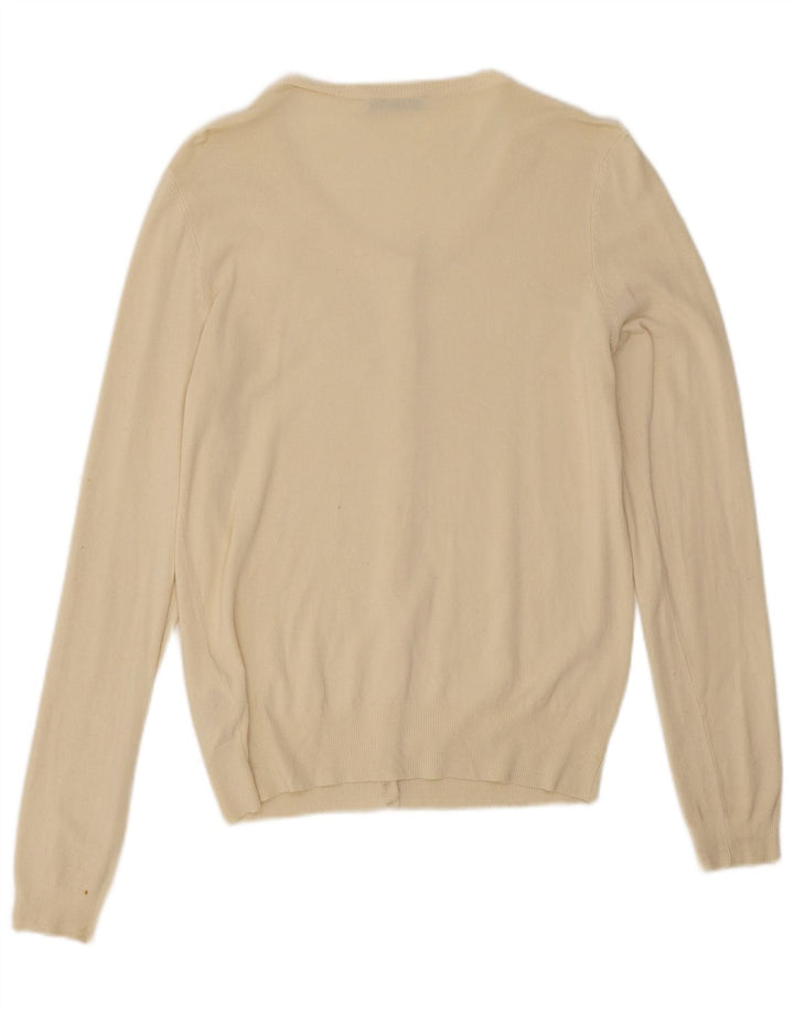 Liu Jo Oversized cardigantrøje til kvinder UK 10 Small Off White Viscose