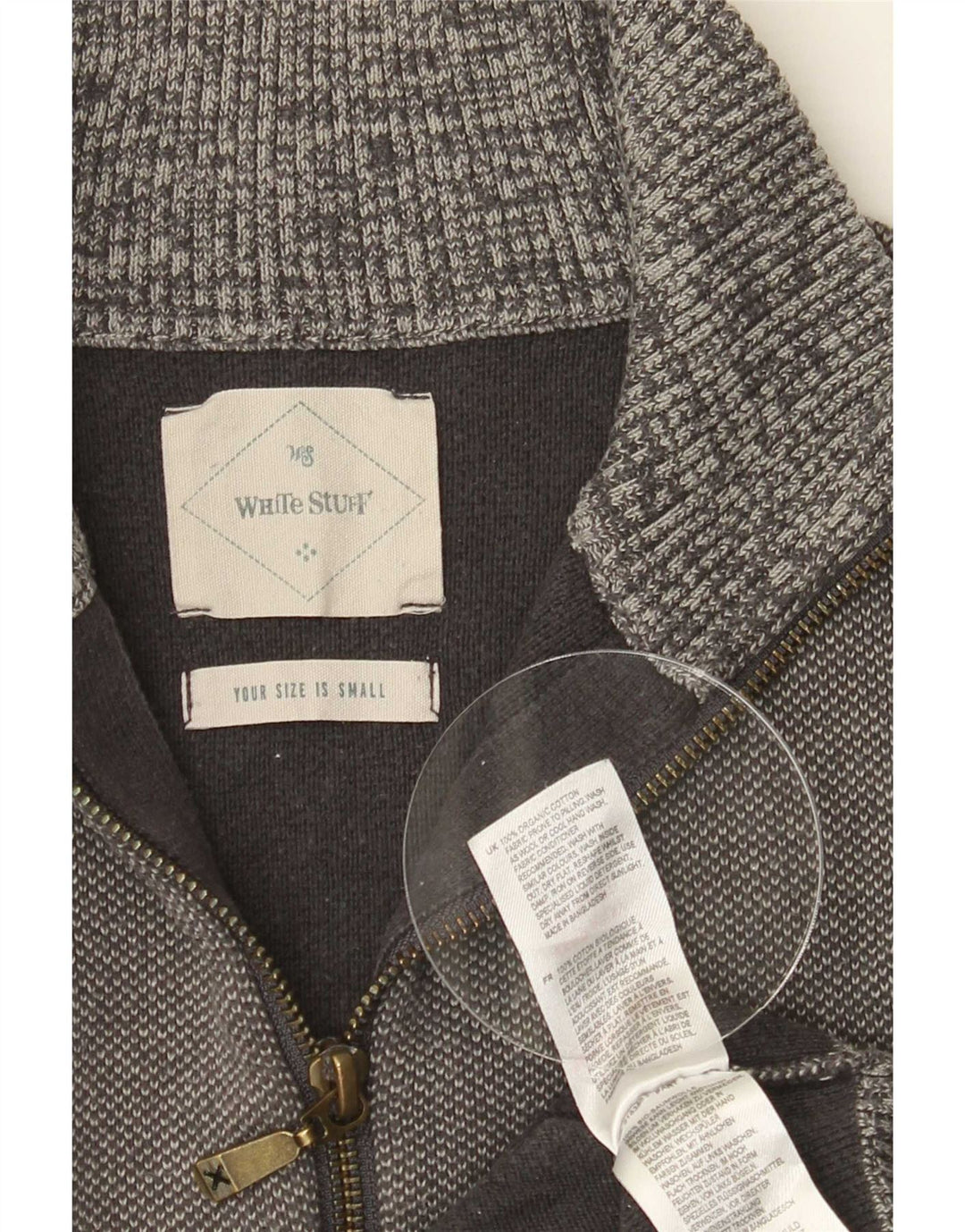 White Stuff Herre Cardigan Sweater Lille Grå Bomuld