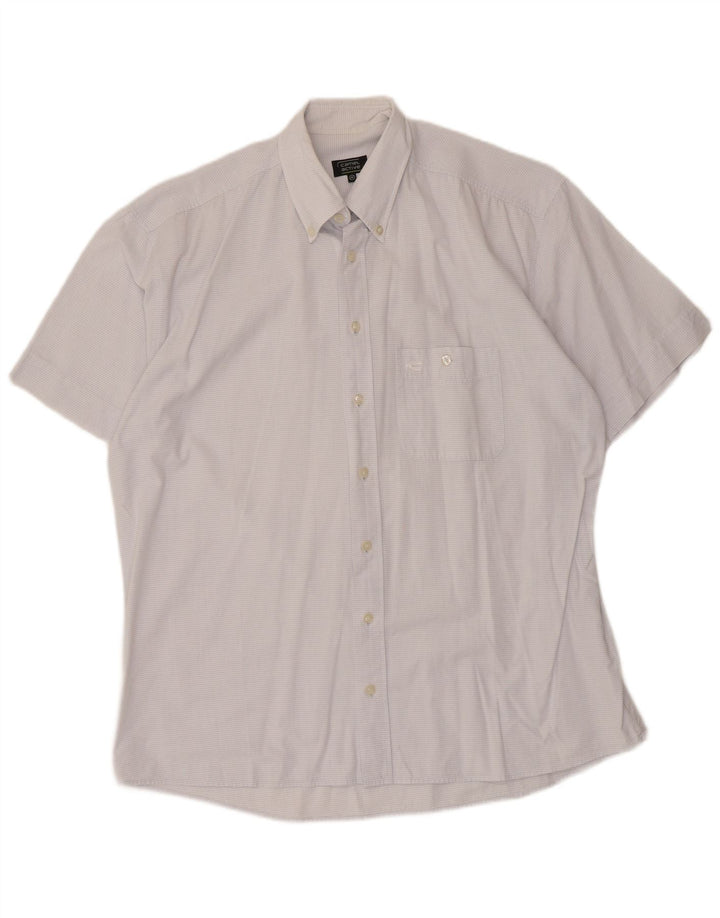 Camel Active Kortærmet Herreskjorte Medium Blue Pinstripe