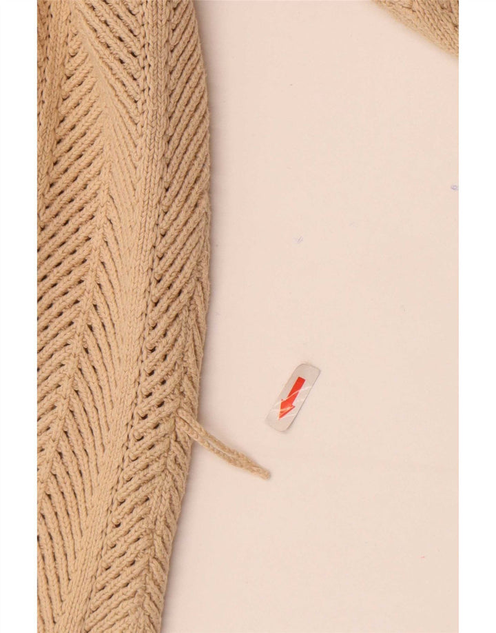 Marks & Spencer Dame Longline Åben Cardigan Sweater UK 14 Large Beige