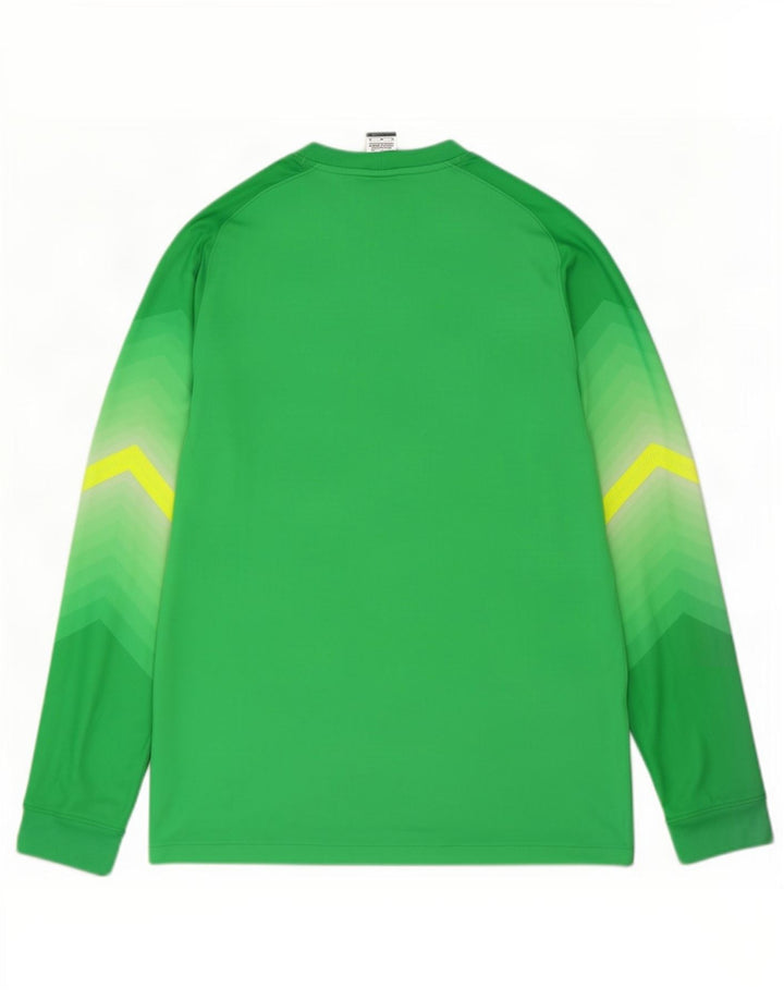 Nike Herre Dri Fit Top Langærmet Medium Grøn Colourblock Polyester