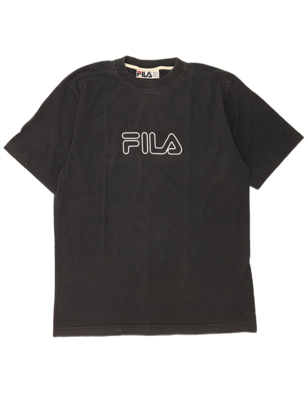 Fila Herre Grafisk T-Shirt Top IT 52/54 Stor Sort Bomuld