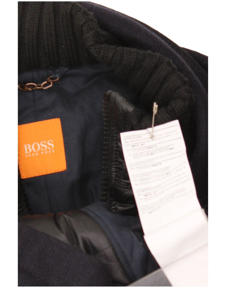 HUGO BOSS Herre Utility Jacket UK 38 Medium Navy Blue Wool