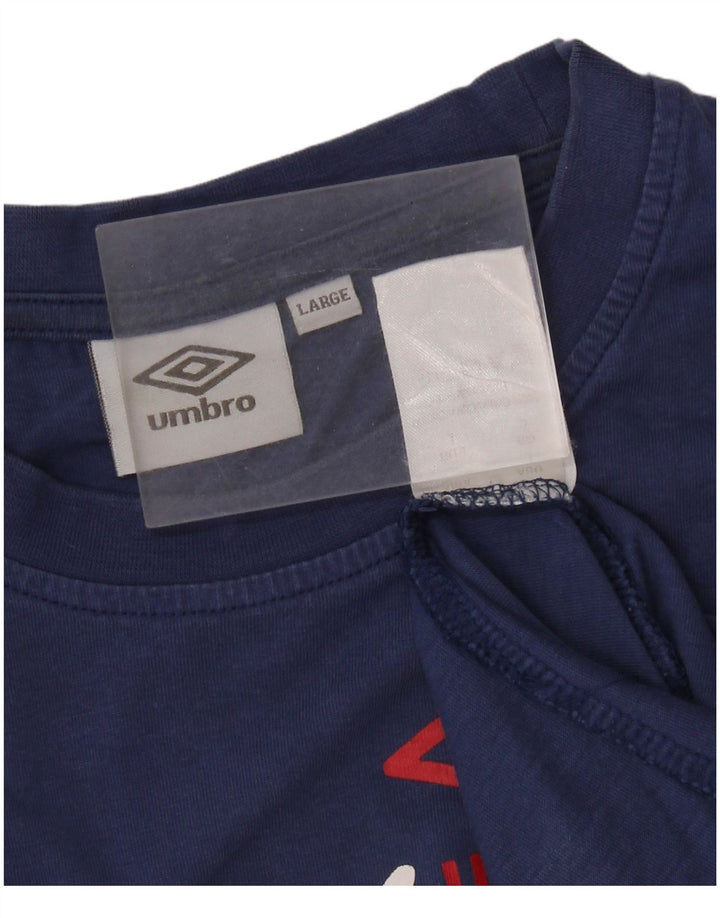 UMBRO Herre grafisk T-shirt Top Stor marineblå bomuld