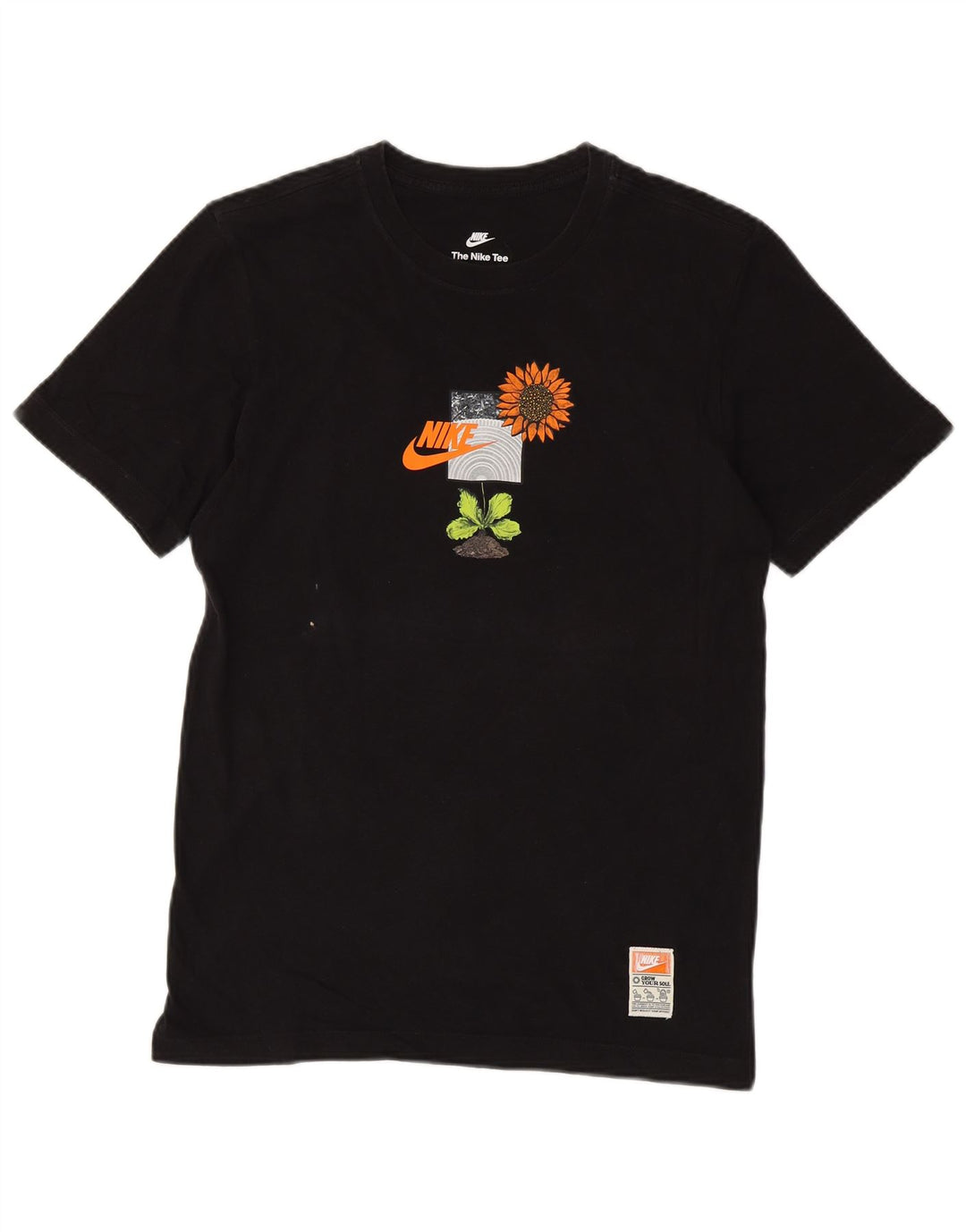 NIKE grafisk t-shirt top til mænd, lille sort blomster