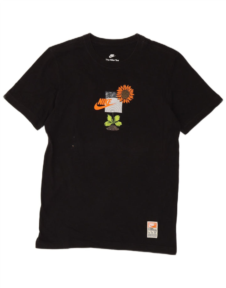 NIKE grafisk t-shirt top til mænd, lille sort blomster