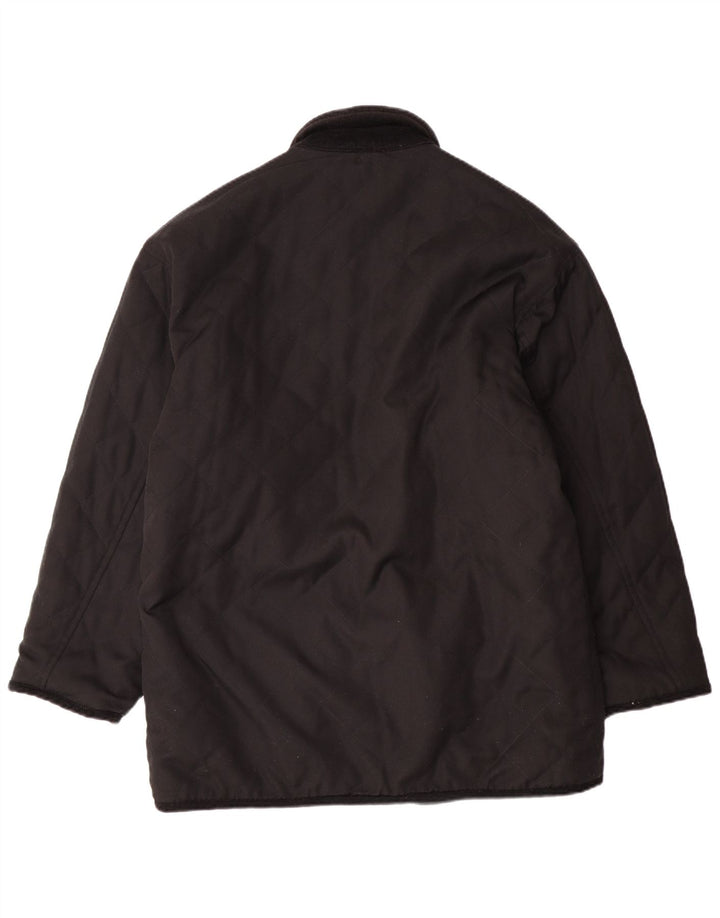 VINTAGE Herre grafisk vendbar fleecejakke UK 38 Medium Grey Fair Isle