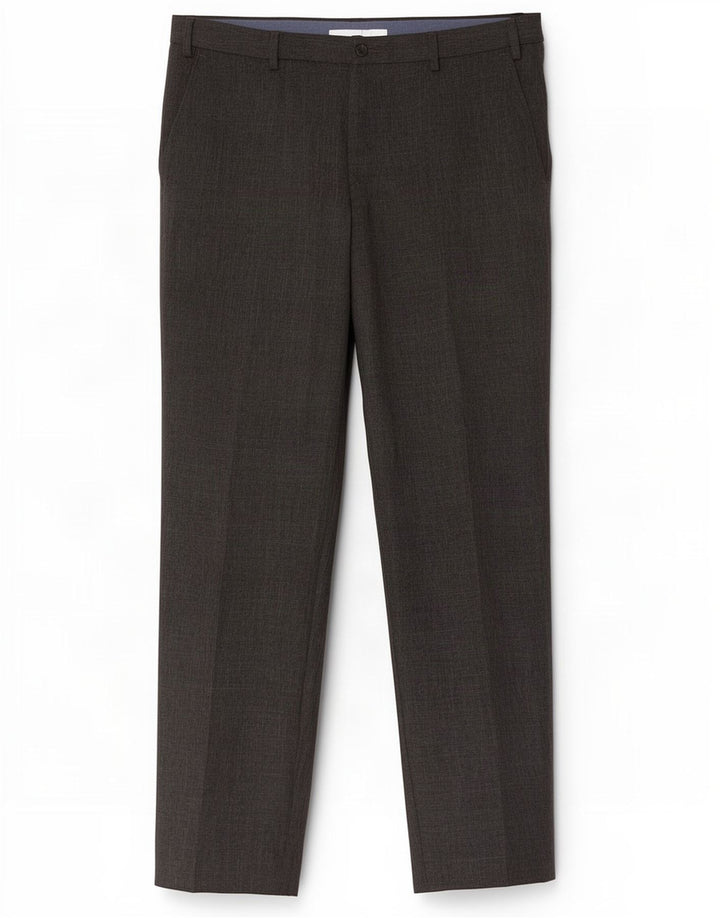Marks & Spencer Herre Straight Regular Suit Bukser W38 L31 Grå Polyester