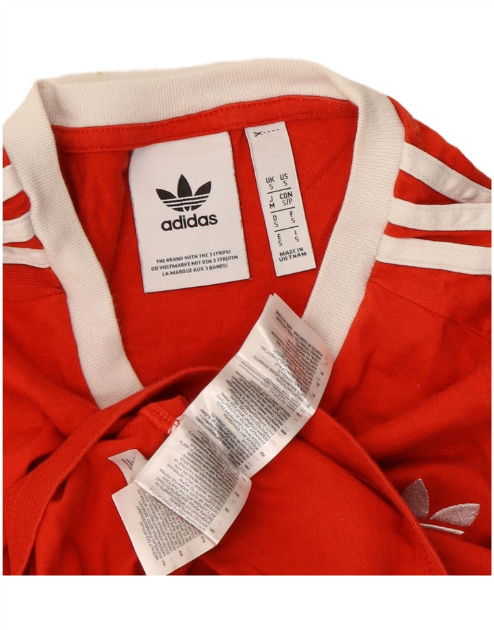 Adidas Herre T-Shirt Top Lille Rød Bomuld