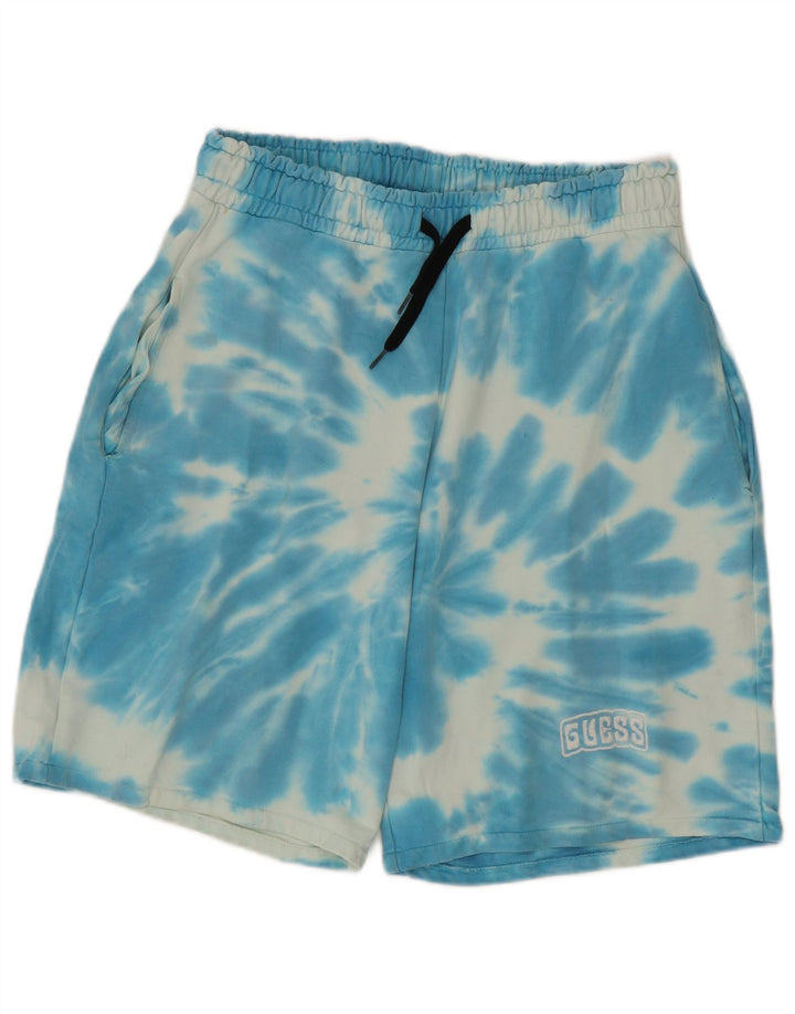 Guess Sports Shorts til mænd Medium Blue Tie Dye Bomuld