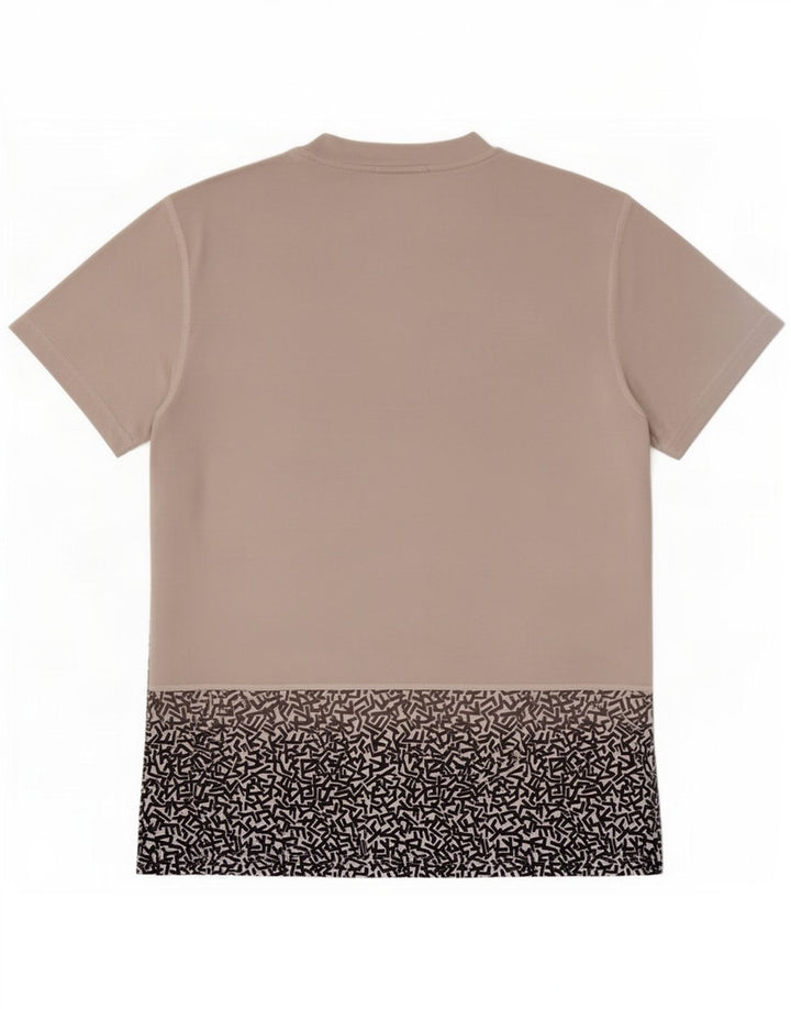 Nike Herre Dri Fit grafisk T-shirt top mellemgrå geometrisk polyester