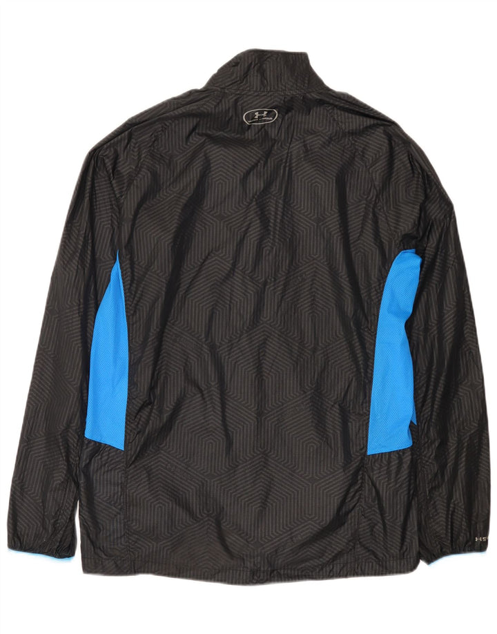 Under Armour Regnjakke til mænd UK 38 Medium Sort Colourblock Nylon