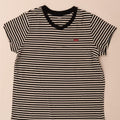 Levi's Dame T-Shirt Top UK 16 Stor hvid stribet bomuld