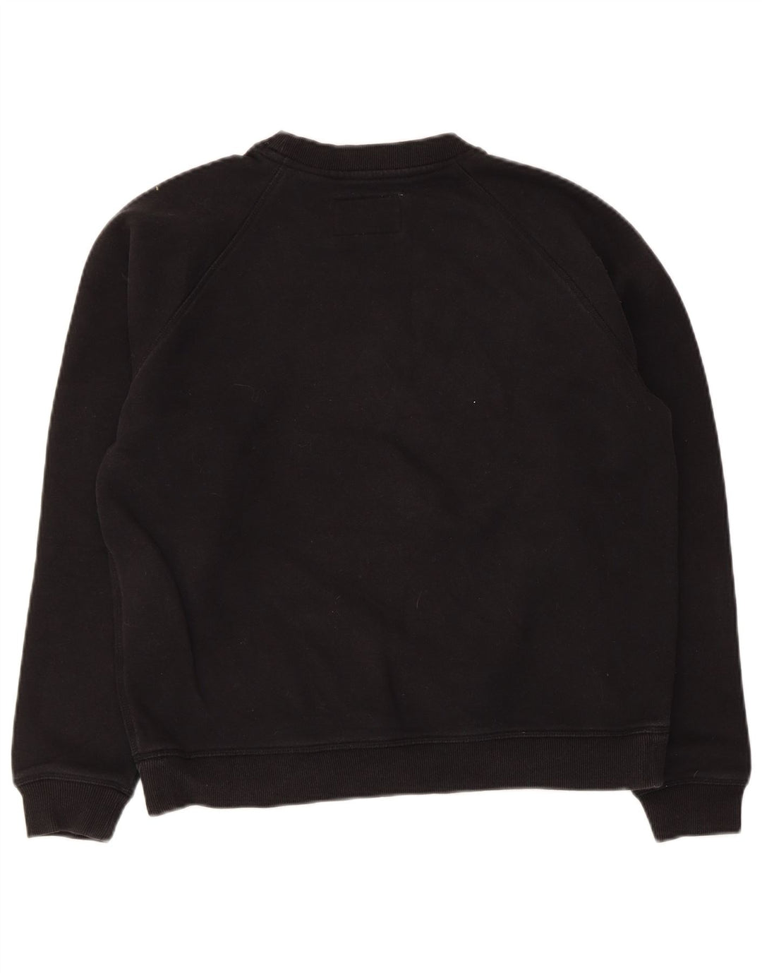 Jack Wills Dame Grafisk Sweatshirt Jumper UK 12 Medium Sort Bomuld