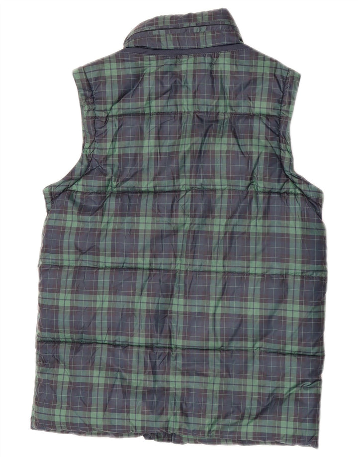 Geox Boys Polstret Gilet 9-10 år grøn ternet polyester