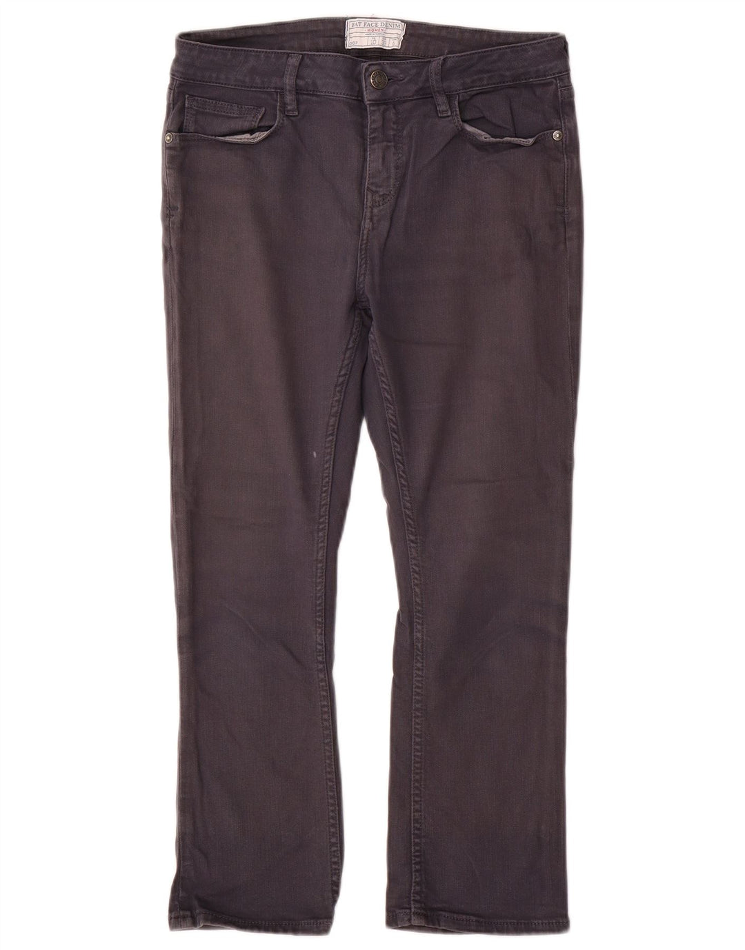 Fat Face Womens Cropped Jeans UK 10 Small W28 L23 Grå Bomuld