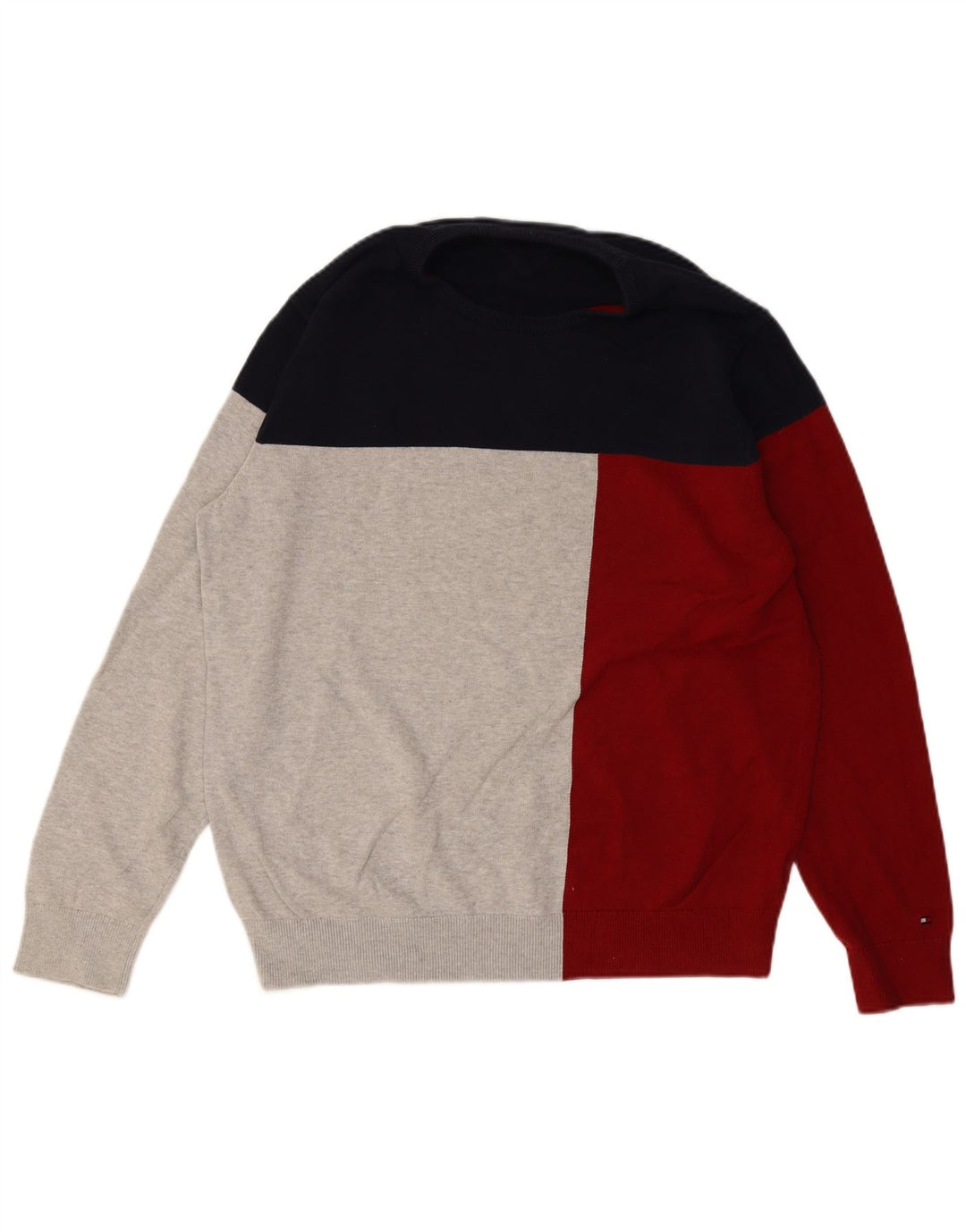 TOMMY HILFIGER Herre sweater med rund hals XL Multifarvet Colourblock