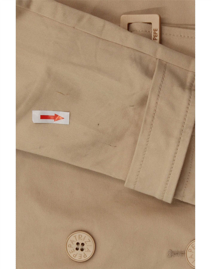 Patrizia Pepe Trench Coat til kvinder IT 44 Medium Beige Bomuld
