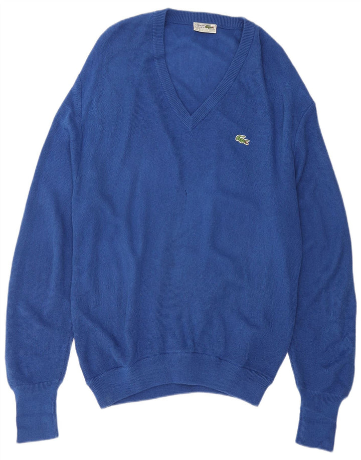 Lacoste Herre V-hals sweater mellemblå akryl