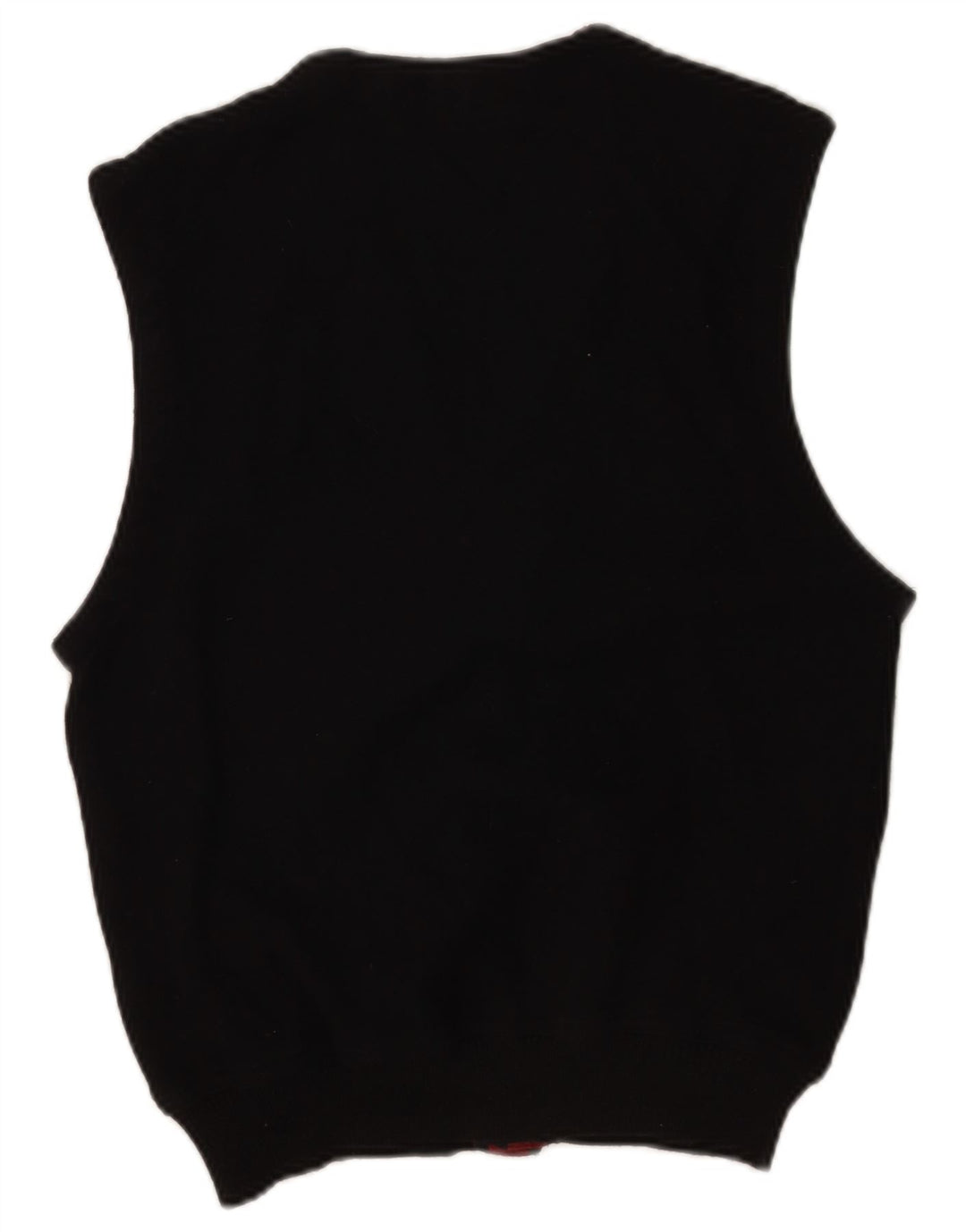 POP 84 Herre ærmeløs cardigan sweater lille sort uld