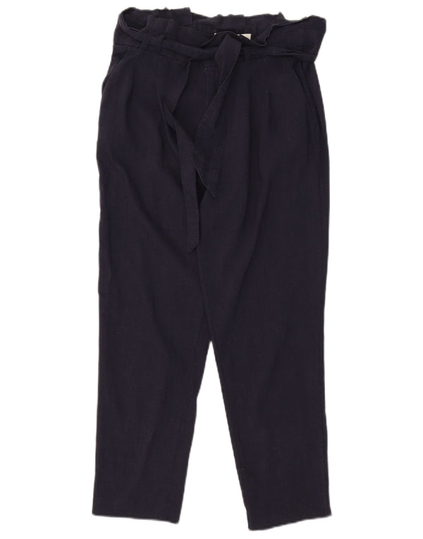 Zara Dame Pegged Chino Bukser Small W26 L25 Navy Blue