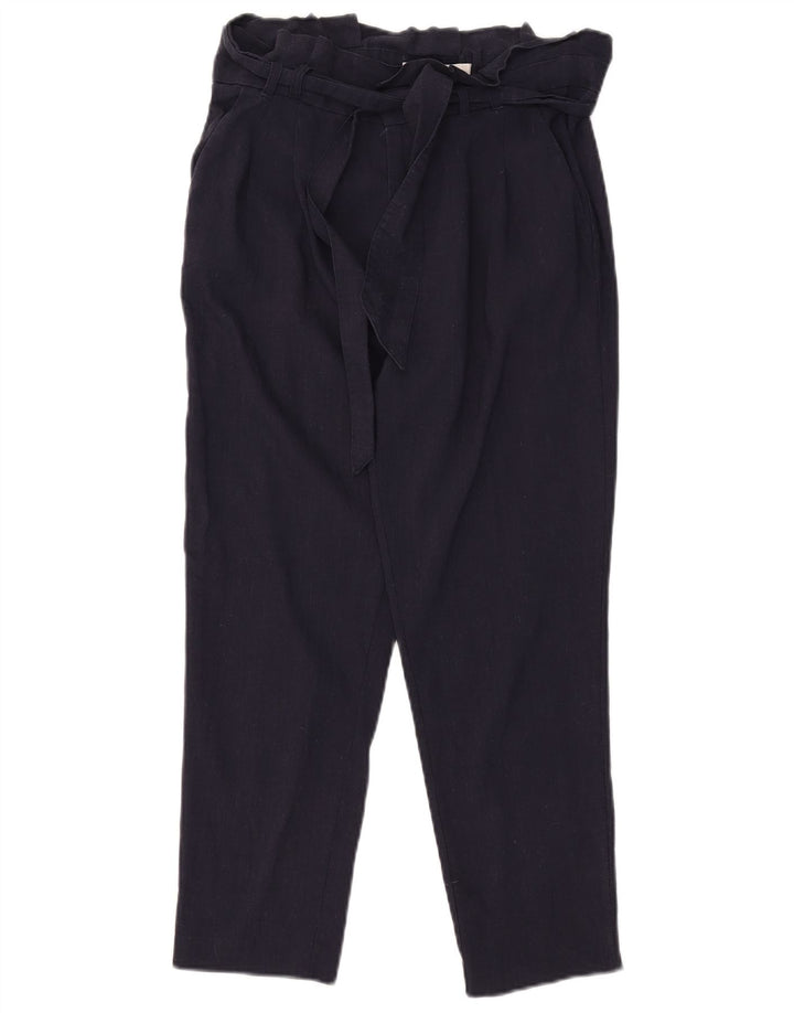 Zara Dame Pegged Chino Bukser Small W26 L25 Navy Blue