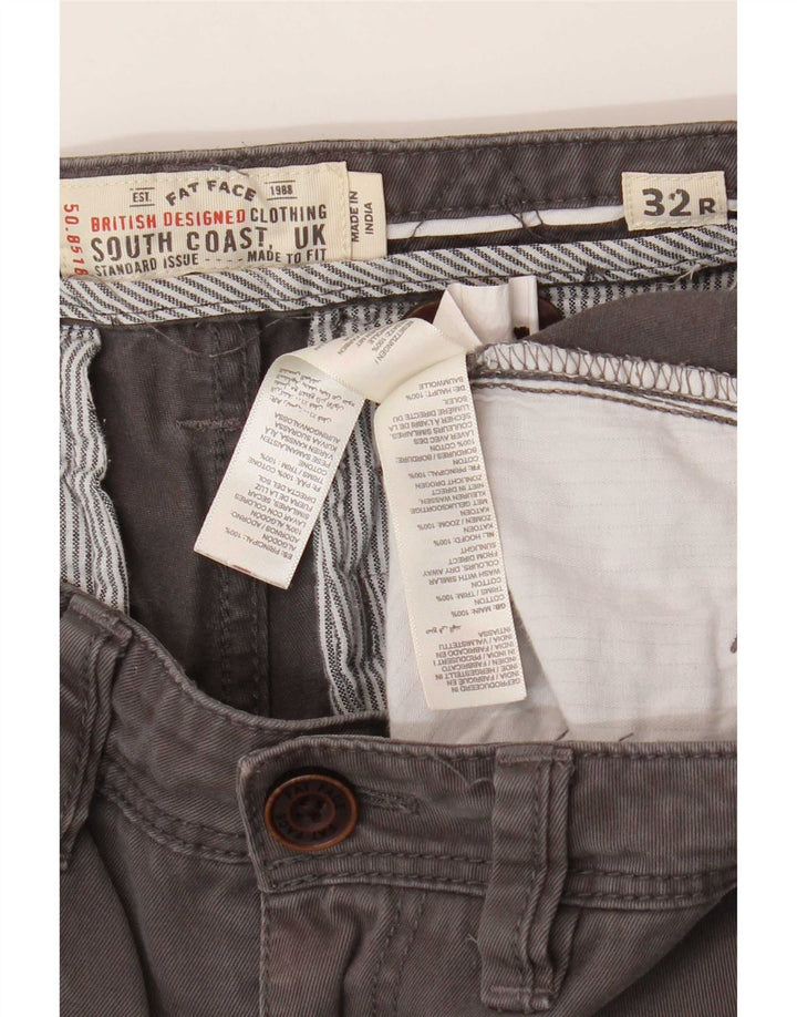Fat Face Herre Slim Chino Bukser W32 L31 Grå Bomuld