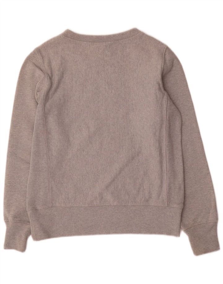 Champion Dame Sweatshirt Jumper UK 14 Medium Grey Bomuld