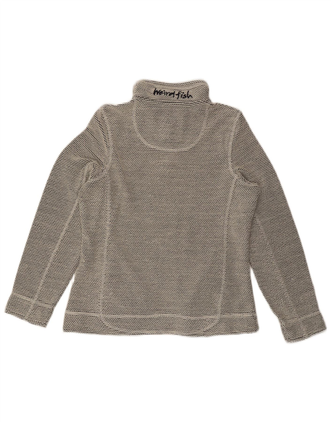 WEIRD FISH Sweatshirt med lynlås til kvinder DK 12 mellemgrå akryl