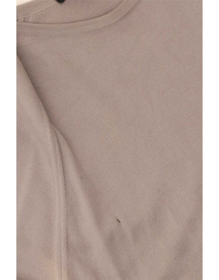 Gucci Dame Boat Neck Jumper Sweater UK 12 Medium Grey Uld