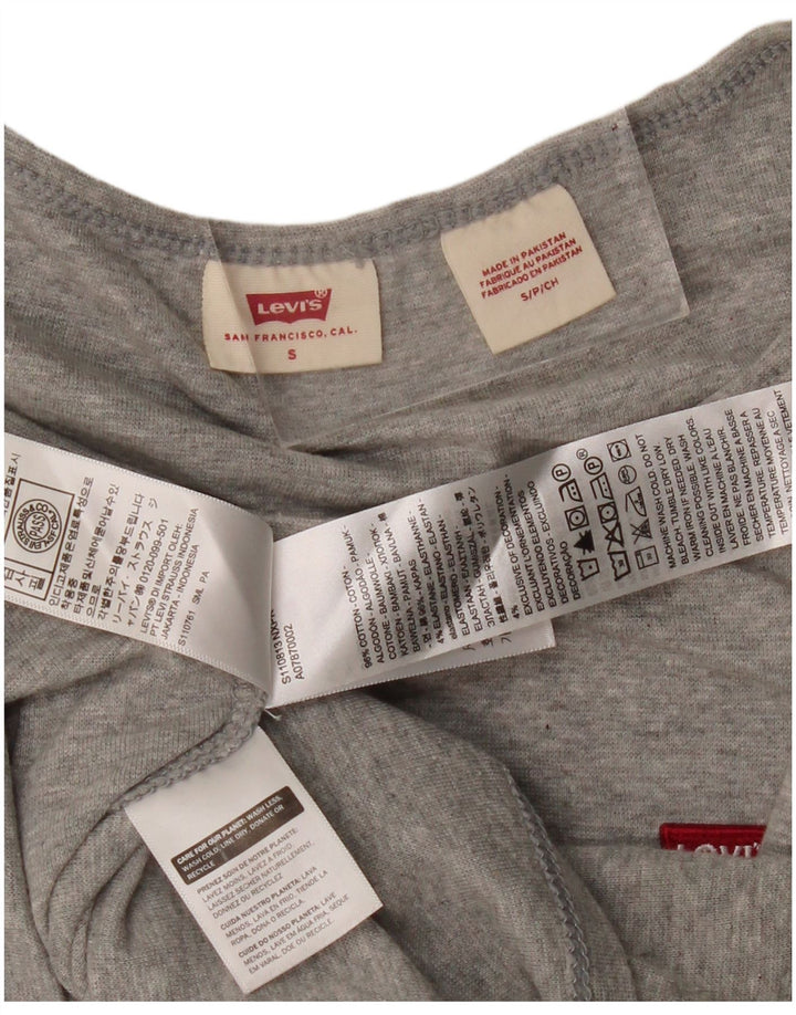 Levi's Dametop Langærmet UK 10 Lille Grå Bomuld