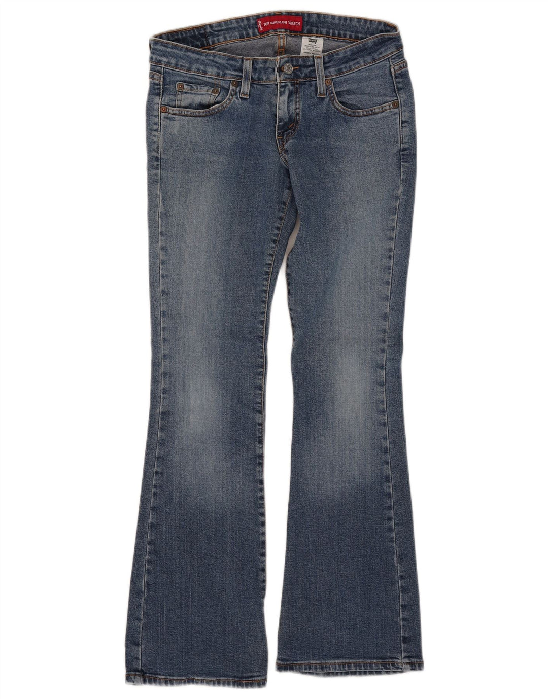 Levi's Dame 524 Super Low Bootcut Jeans Medium W30 L30 Blå Bomuld