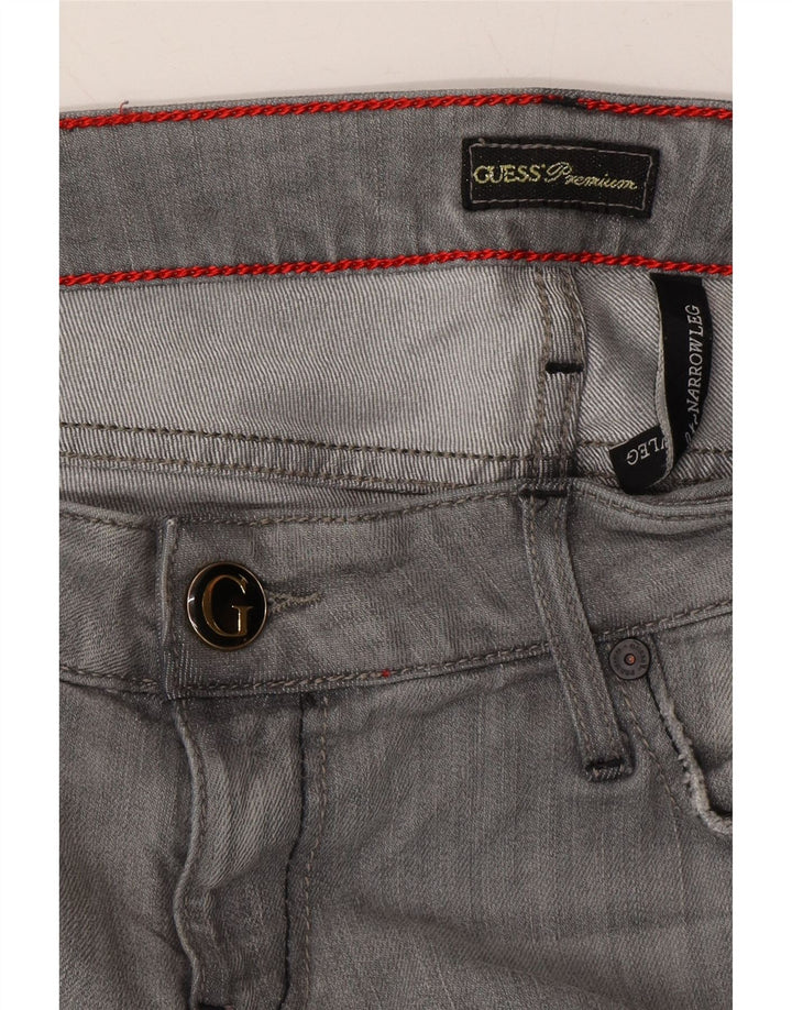 GUESS Womens Slim Jeans W30 L33 Grey Cotton Vintage Guess and Second-Hand Guess from Messina Hembry 