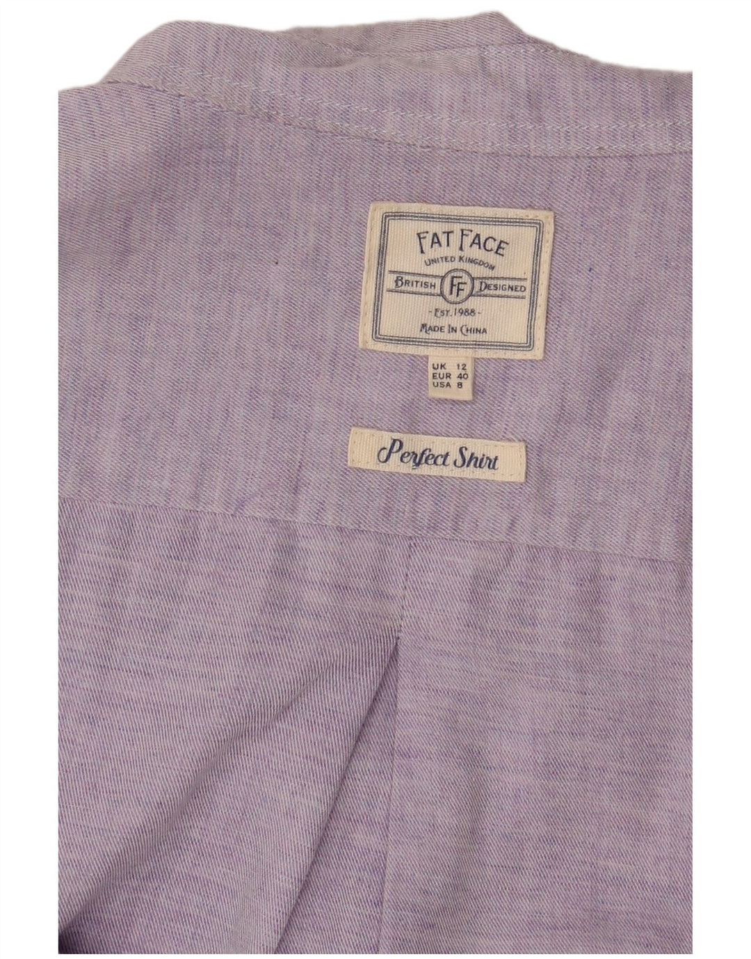 FAT FACE Herreskjorte UK 12 Medium Purple