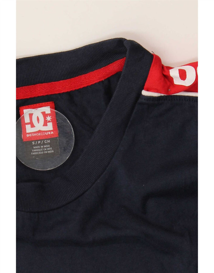DC Grafisk T-shirt top til mænd, lille marineblå farveblok