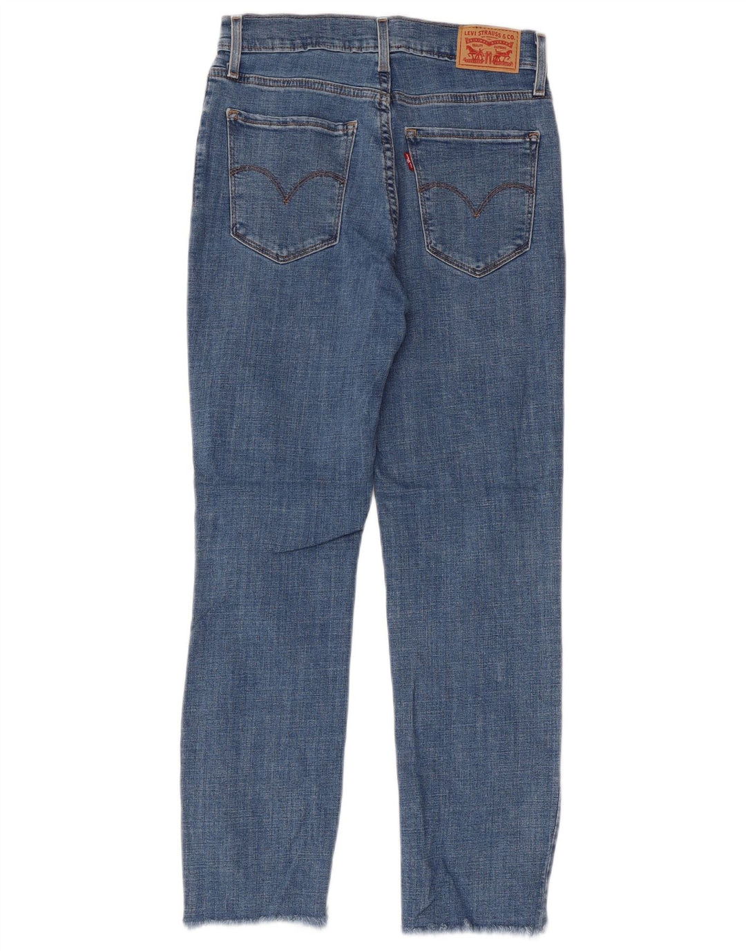 Levi's Womens 724 Højtaljede lige cropped jeans W27 L26 Blå