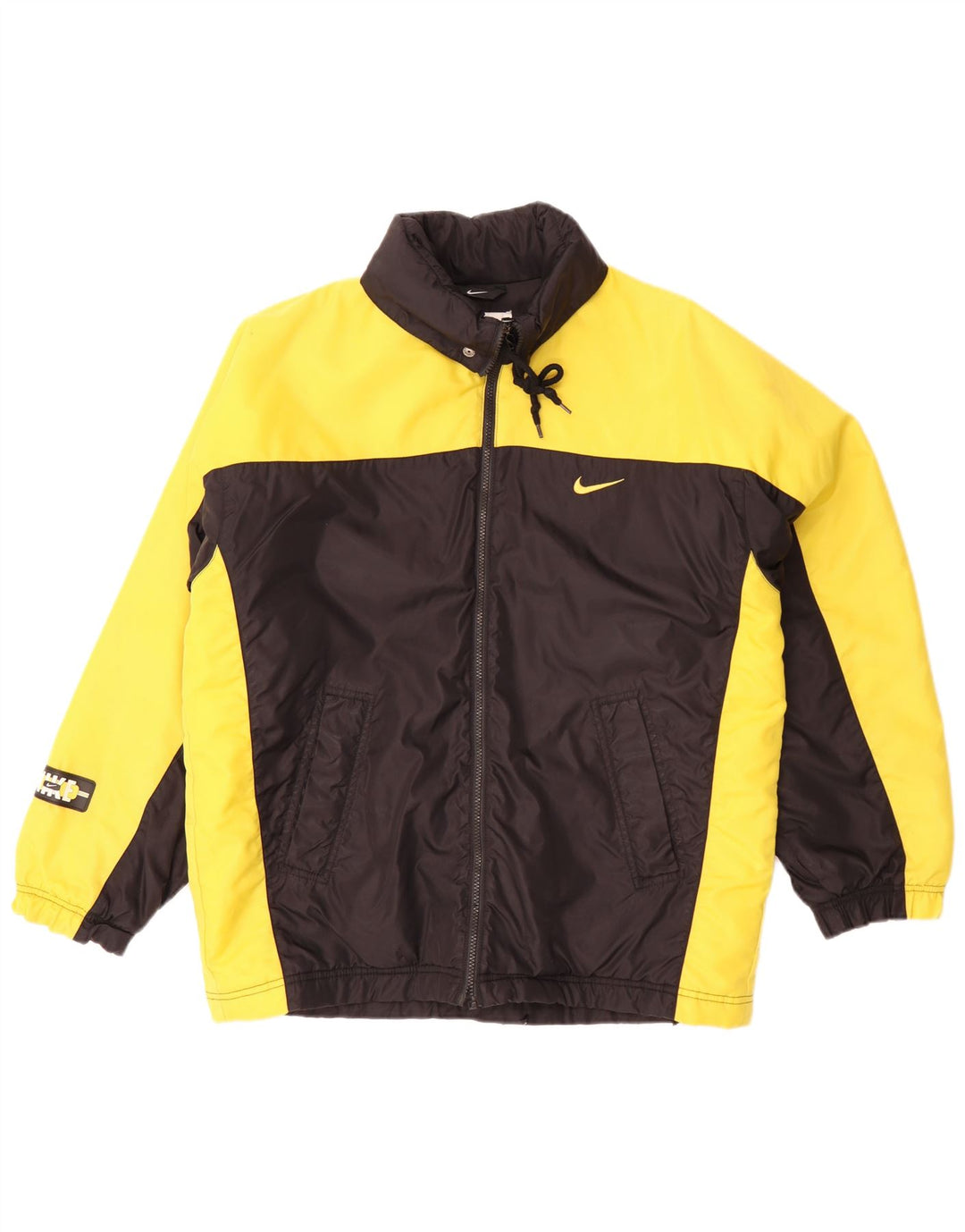 Nike Herre grafisk Loose Fit polstret jakke UK 39/41 Medium Sort Colourblock