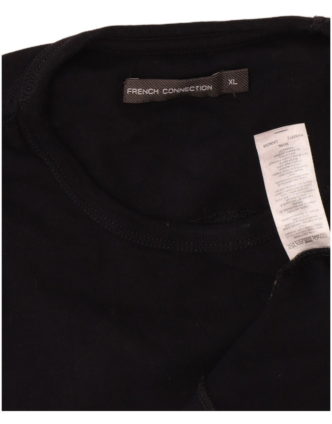 French Connection Herre T-Shirt Top XL Marineblå Bomuld