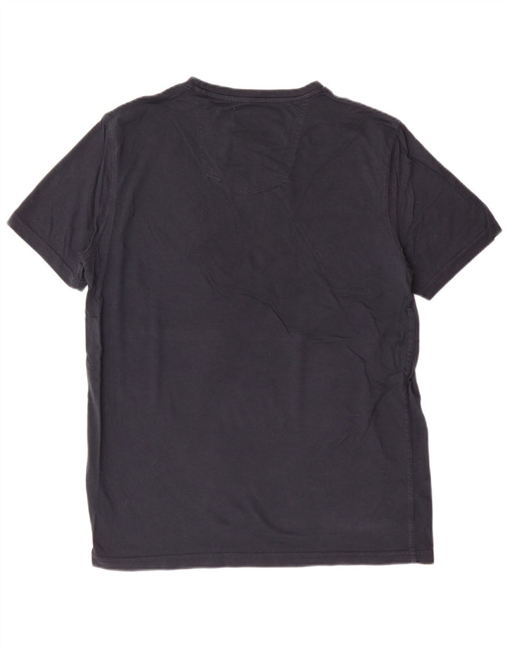 FAT FACE Herre T-Shirt Top Medium Marineblå Bomuld