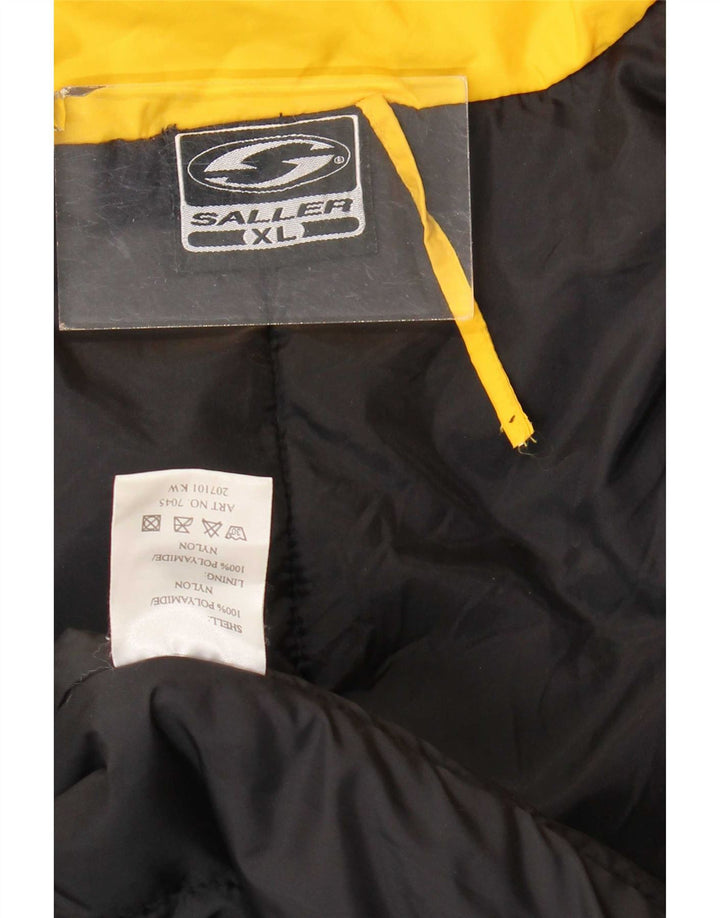 Saller Herre Grafisk Windbreaker Jacket UK 42 XL Sort Colourblock Polyamid