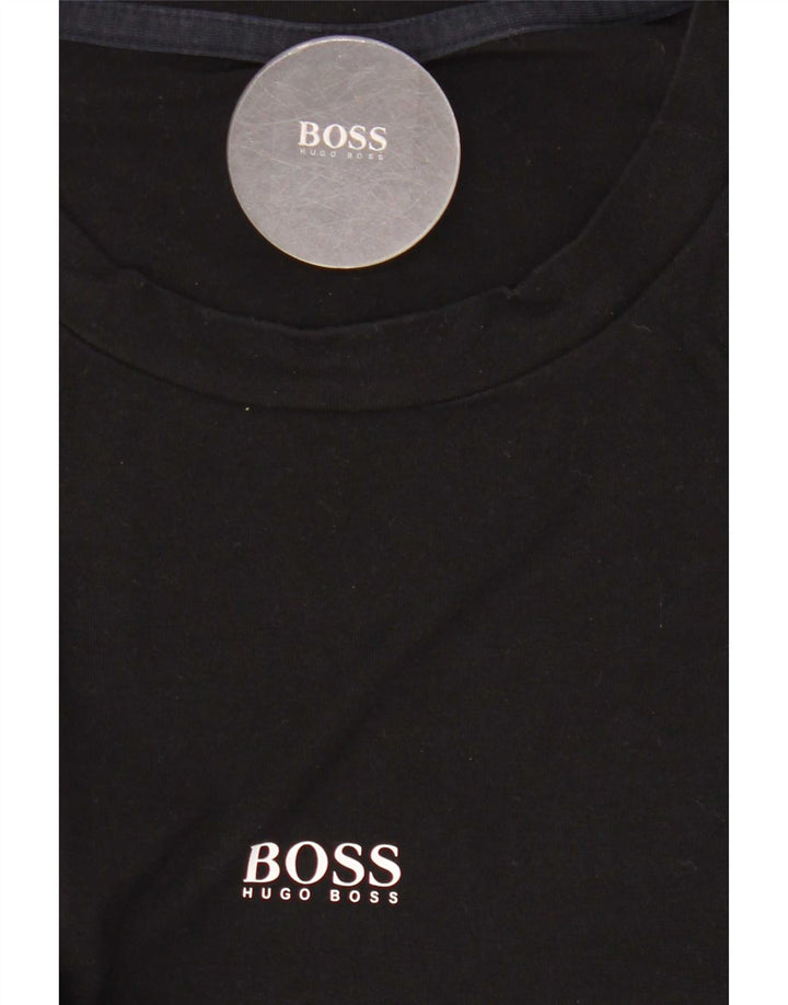 Hugo Boss Herre Top Langærmet Medium Sort Bomuld