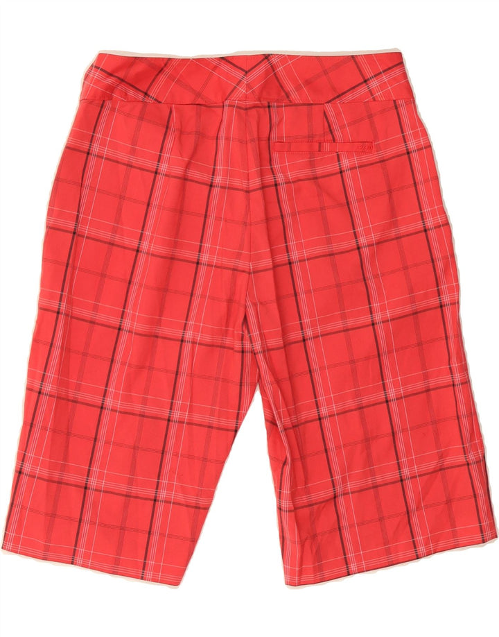IZOD Womens Chino Shorts US 4 Small W28  Red Check Polyester Vintage Izod and Second-Hand Izod from Messina Hembry 