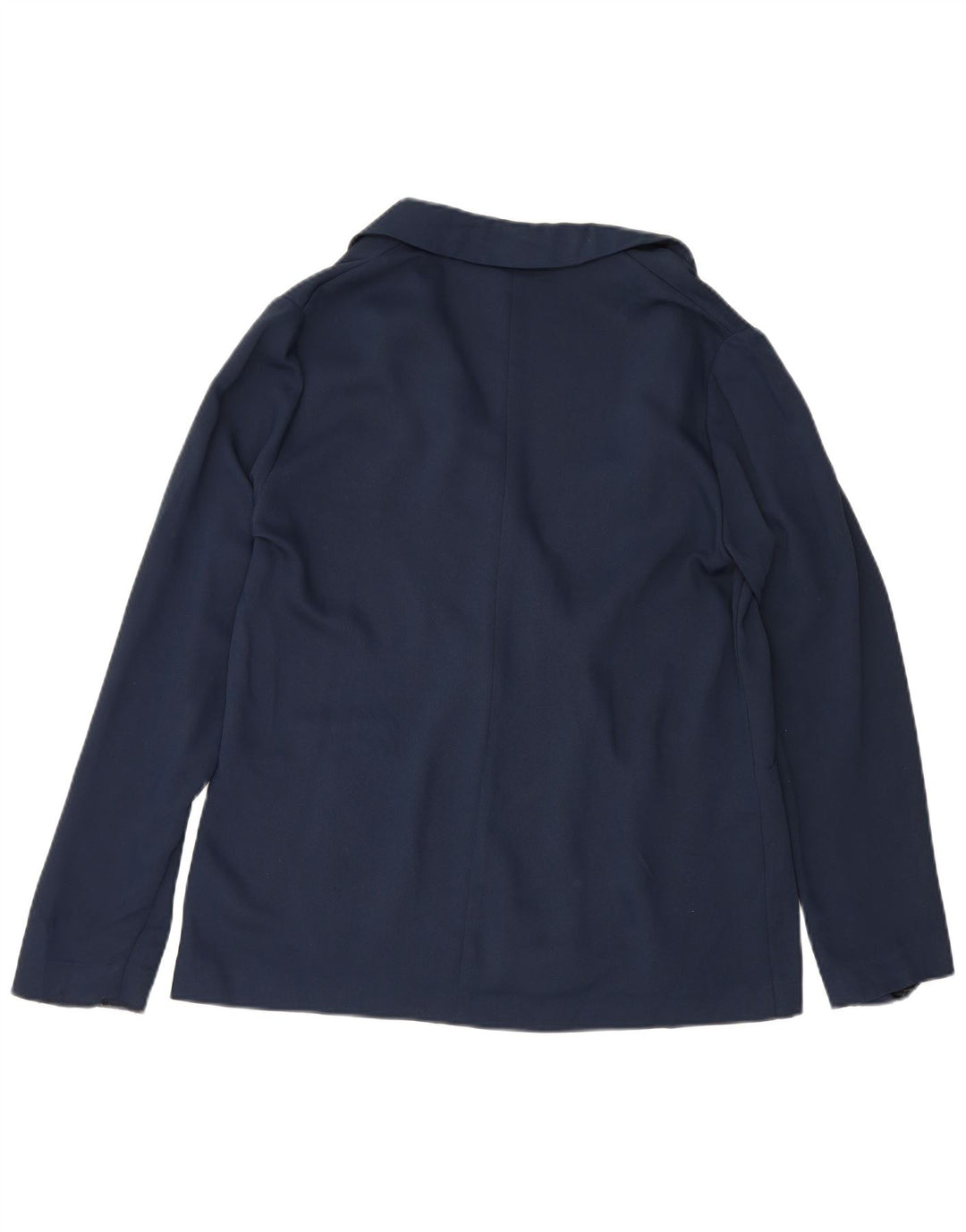 Topshop Dame 1 Knap Blazer Jacket UK 14 Large Navy Blue Polyester