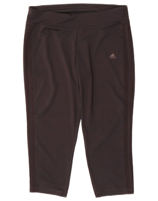 Adidas Dame Capri Leggings UK 16 Large Black Polyester