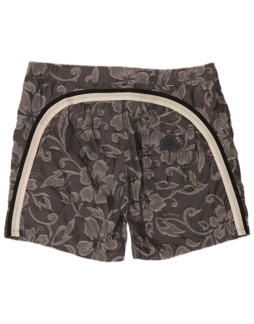 Sundek drenge grafiske badeshorts 15-16 år Grå blomsterpolyester