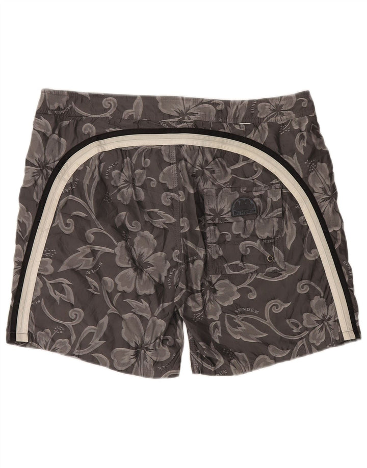 Sundek drenge grafiske badeshorts 15-16 år Grå blomsterpolyester